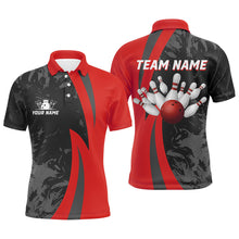 Load image into Gallery viewer, Custom Bowling Shirt Men Women Red Camo Bowling Team Jersey Polo Bowling Shirts Unisex BDT592