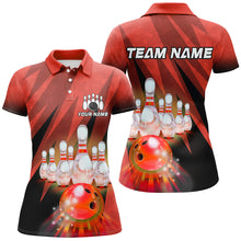 Load image into Gallery viewer, Custom Red Bowling Shirt For Couple Bowling Team Jersey Men Women Bowler Gift BDT501