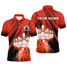 Load image into Gallery viewer, Custom Red Bowling Shirt For Couple Bowling Team Jersey Men Women Bowler Gift BDT501