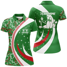 Load image into Gallery viewer, Christmas Bowling Shirt For Women Custom Bowling Jersey Team League Bowling Polo Shirt BDT385