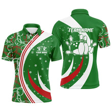 Load image into Gallery viewer, Christmas Bowling Shirt For Men Custom Bowling Jersey Team League Bowling Polo Shirt BDT385