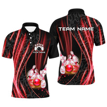 Load image into Gallery viewer, Red Light Bowling Shirt For Men Women Custom Team Bowling Jersey For Couples BDT504