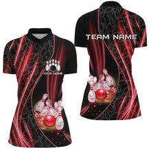 Load image into Gallery viewer, Red Light Bowling 1/4 Zip Shirt For Men Women Custom Team Bowling Jersey For Couples BDT504