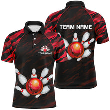 Load image into Gallery viewer, Personalized Red Camo Bowling Polo Shirts Unisex Bowling Team Jersey Men Women BDT485