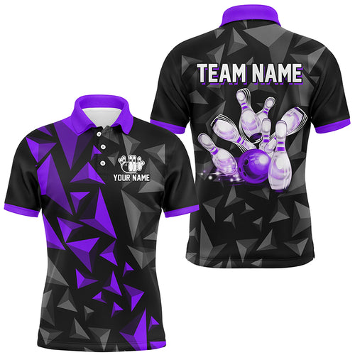 Custom Polo Shirts For Men And Women Purple Bowling Team League Jersey Bowler BDT500