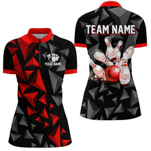 Load image into Gallery viewer, Custom 1/4 Zip Shirts For Men And Women Red Bowling Team League Jersey Bowler BDT500