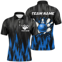 Load image into Gallery viewer, Unisex Bowling Team Jerseys Custom Blue Bowling Polo Shirt For Men &amp; Women BDT458