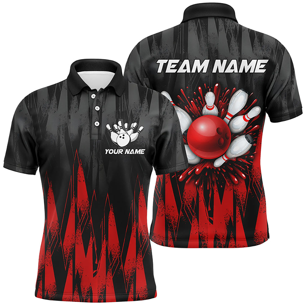 Unisex Bowling Team Jerseys Custom Red Bowling Polo Shirt For Men & Women BDT458