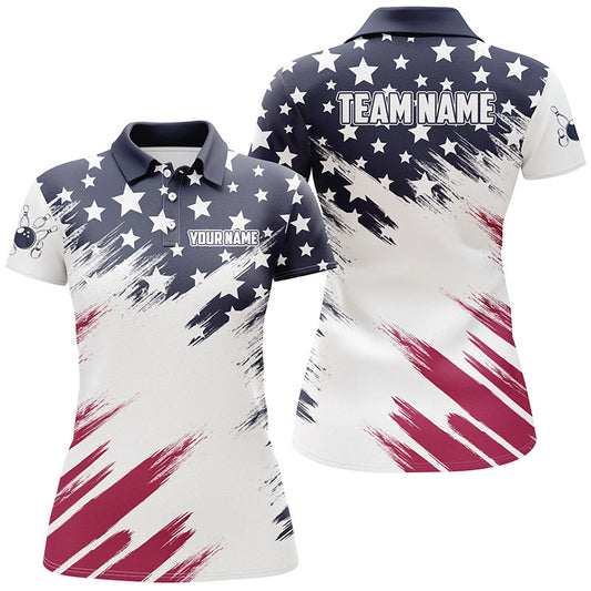Custom American Bowling Shirts for Men & Women Patriotic Bowling Jersey Team League Unisex BDT550