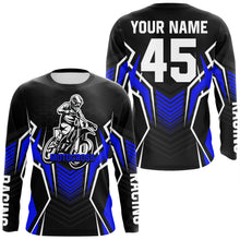Load image into Gallery viewer, Blue Motocross Jersey Men Women Kid Upf30+ Custom Dirt Bike Shirt Off-Road Jersey Boys Girls PDT668