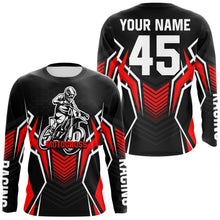 Load image into Gallery viewer, Red Motocross Jersey Men Women Kid Upf30+ Custom Dirt Bike Shirt Off-Road Jersey Boys Girls PDT668