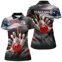 Load image into Gallery viewer, American Bowling Polo Shirt Men And Women Custom Patriotic Bowling Jersey Team League BDT520
