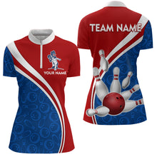 Load image into Gallery viewer, American Bowling Jersey Men And Women Custom Bowling Shirts Unisex 1/4 Zip Bowling Team Shirt BDT600