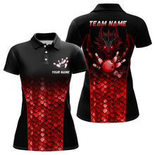 Load image into Gallery viewer, Custom Red Dragon Bowling Polo Shirts For Men And Women Bowling Team Jersey BDT508