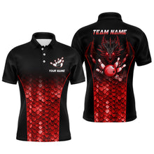 Load image into Gallery viewer, Custom Red Dragon Bowling Polo Shirts For Men And Women Bowling Team Jersey BDT508