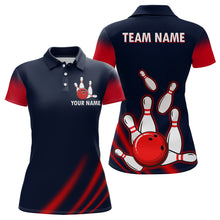 Load image into Gallery viewer, Custom Navy Bowling Shirt For Men &amp; Women American Bowling Team Jersey Polo Bowling Outfit BDT574