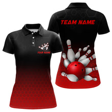 Load image into Gallery viewer, Personalized Red Bowling Shirt for Men &amp; Women Bowling Team Jersey Bowling Polo BDT555