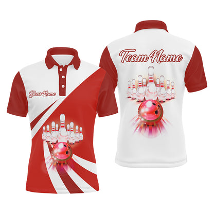 Bowling Polo Shirt For Men Custom 3D Bowling Jersey Men's Bowling Team League Shirt BDT134