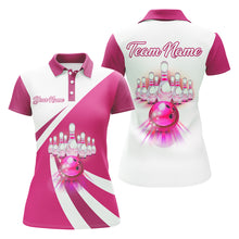 Load image into Gallery viewer, Bowling Polo Shirt For Women Custom 3D Bowling Jersey Ladies Bowling Team League Shirt BDT135