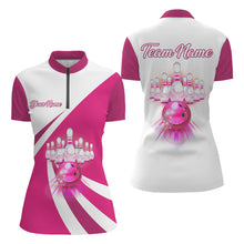 Load image into Gallery viewer, Bowling Quarter-Zip Shirt Women Custom Bowling Jersey Team BDT137