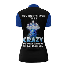 Load image into Gallery viewer, You Don&#39;t Have To Be Crazy To Bowl With Us Bowling Quarter-Zip Shirt Women Custom Bowling Jersey BDT167