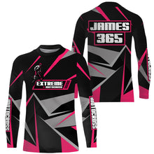 Load image into Gallery viewer, Pink Motocross Racing Jersey Men Women Kid UPF30+ Custom Dirt Bike Shirt Off-Road Motorcycle PDT672