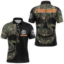 Load image into Gallery viewer, Camo Bowling Shirt Custom Skull Bowling Jersey Men Bowling Polo Shirt For Team BDT284