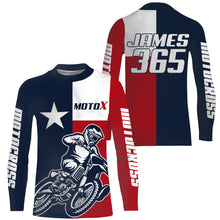 Load image into Gallery viewer, Texas Flag Motocross Jersey Kid Men Women UPF30+ Custom Dirt Bike Off-Road Shirt Motorcycle Jersey PDT779