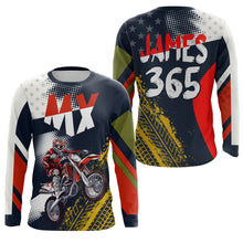 Load image into Gallery viewer, American Flag MX Jersey Youth Men Women UPF30+ Custom Motocross Dirt Bike Shirt Motorcycle Racing PDT692