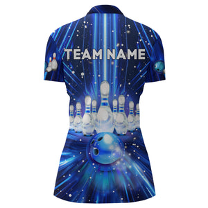 Christmas Bowling Shirt Custom 3D Bowling Jersey Team Bowling Quarter-Zip Shirt For Women BDT384