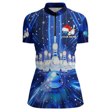 Load image into Gallery viewer, Christmas Bowling Shirt Custom 3D Bowling Jersey Team Bowling Quarter-Zip Shirt For Women BDT384