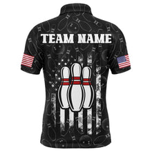Load image into Gallery viewer, American Bowling Jersey Men Patriotic Bowling Team Shirt Custom Bowling Polo Shirt BDT358