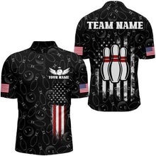 Load image into Gallery viewer, American Bowling Jersey Men Patriotic Bowling Team Shirt Custom Bowling Quarter-Zip Shirt BDT358