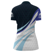Load image into Gallery viewer, Black&amp;Blue Bowling Jersey For Women Personalized Bowling Quarter-Zip Shirt BDT277