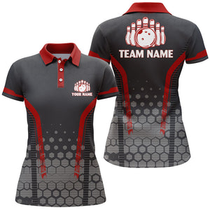 Personalized Bowling Polo Shirts Women Custom Bowling Jersey Team Bowlers BDT269