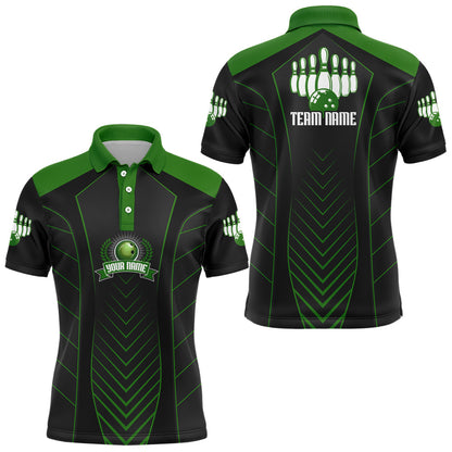 Bowling Polo Shirt For Men Custom Name Bowling Jersey Vintage Bowling Team Shirt BDT266