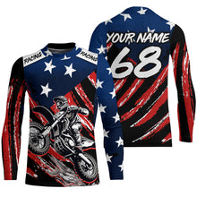 Load image into Gallery viewer, American Flag MX Jersey Custom UPF30+ Adult&amp;Youth Dirt Bike Off-Road Shirt Motorcycle Long Sleeve PDT702