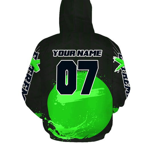 Green ATV Motocross Hooded Jersey Men Women Custom Quad Bike Hoodie For Adult Off-Road PDT904