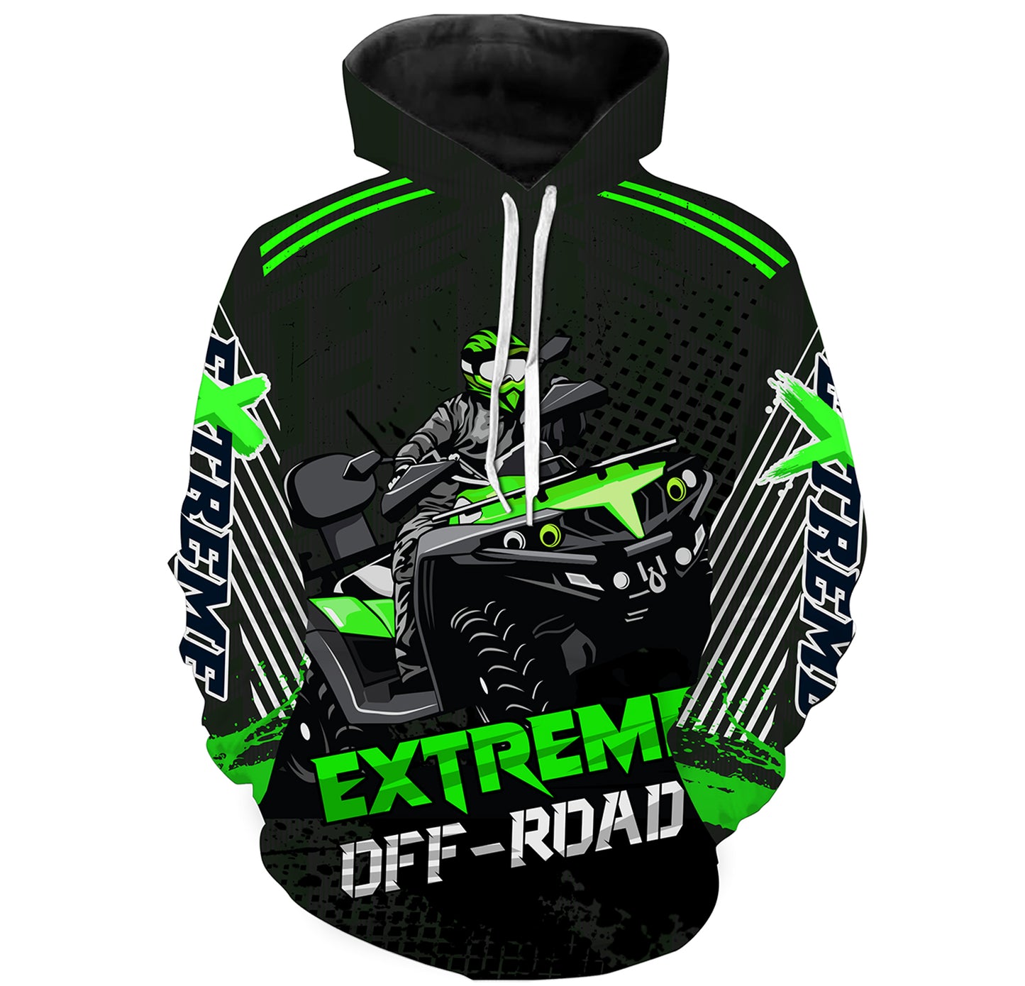 Green ATV Motocross Hooded Jersey Men Women Custom Quad Bike Hoodie For Adult Off-Road PDT904