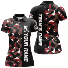 Load image into Gallery viewer, Camo Bowling Polo Shirt For Men And Women Personalized Bowling Jerseys Team BDT446