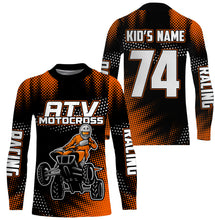 Load image into Gallery viewer, Personalized ATV Motocross Jersey Men Kid UPF30+ Quad Bike Off-Road Jersey Orange ATV Racing Shirt PDT652