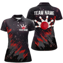 Load image into Gallery viewer, Personalized Red Bowling Jersey Team Custom Bowling Polo Shirt For Men &amp; Women BDT486