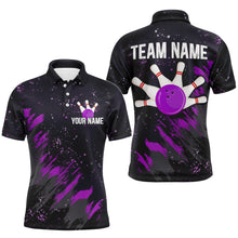 Load image into Gallery viewer, Personalized Purple Bowling Jersey Team Custom Bowling Polo Shirt For Men &amp; Women BDT486