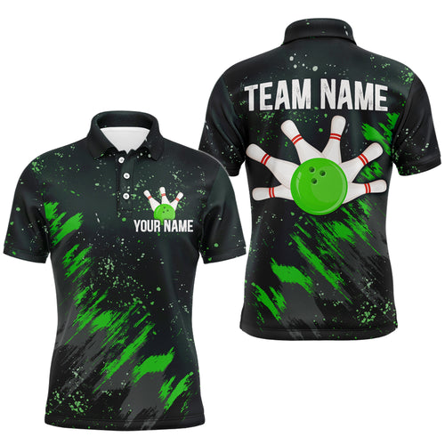 Personalized Green Bowling Jersey Team Custom Bowling Polo Shirt For Men & Women BDT486