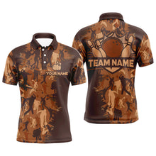 Load image into Gallery viewer, Custom Bowling Shirts Men Camo Bowling Jersey Team League Bowling Polo Shirt BDT304