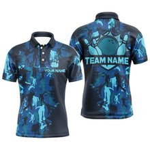 Load image into Gallery viewer, Custom Bowling Shirts Men Camo Bowling Jersey Team League Bowling Polo Shirt BDT304