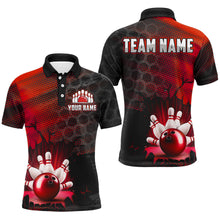 Load image into Gallery viewer, Custom Red Bowling Shirts For Men &amp; Women Bowling Team League Jersey Unisex Polo BDT533