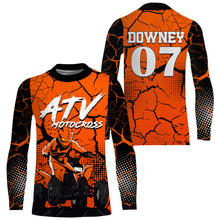 Load image into Gallery viewer, Orange ATV Motocross Jersey Personalized UPF30+ Adult Kid Quad Bike Shirt Off-Road ATV MX Racing PDT733