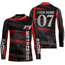 Load image into Gallery viewer, Kid Men Women Red ATV Motocross Jersey Personalized UPF30+ Quad Bike Shirt ATV MX Off-Road PDT738