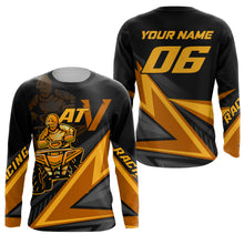 Load image into Gallery viewer, Personalized ATV Motocross Jersey Orange UPF30+ Kid Men Women Quad Bike Shirt ATV MX Off-Road PDT741